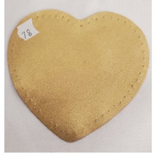 Coudière cœur doré 10 x 10 cm – à coudre – vendue par paire