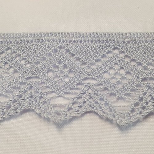 Ruban brodé bleu ciel – 5 cm