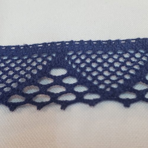 Ruban brodé bleu marine – 3,5 cm