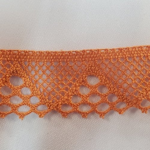 Ruban brodé orange foncé – 3,5 cm