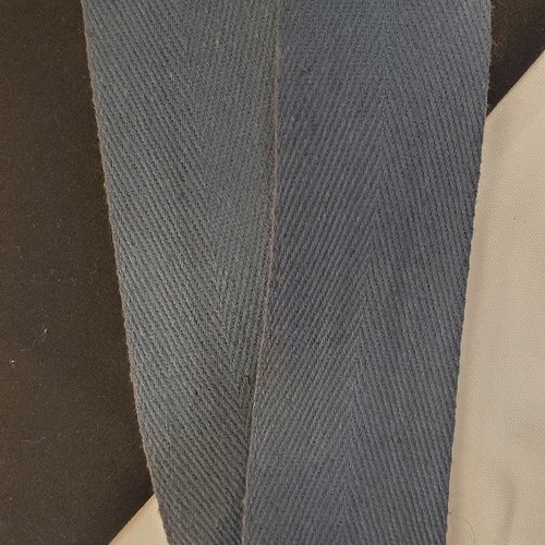 Ruban sergé 100% coton 50 mm bleu pétrole
