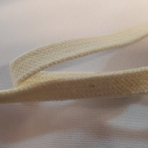 Ruban fantaisie plissé crème 8 mm