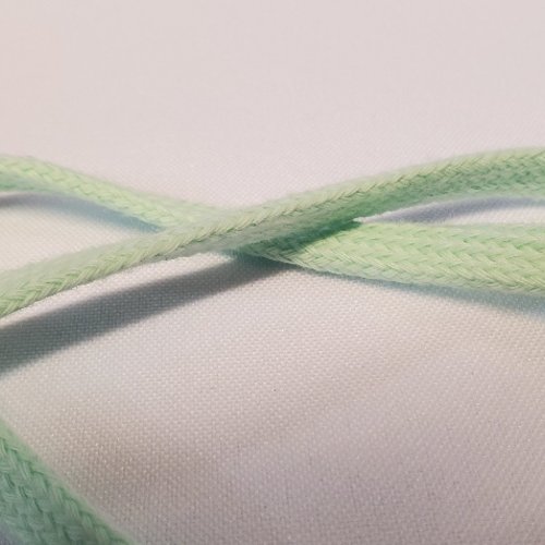 Ruban fantaisie plissé vert d'eau 8 mm