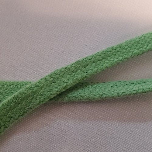 Ruban fantaisie plissé vert pomme 8 mm