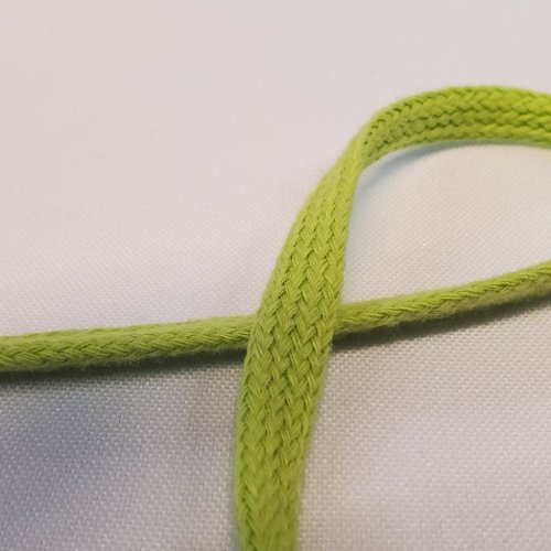 Ruban fantaisie plissé vert anis 8 mm