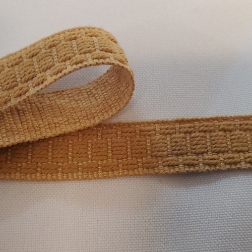 Ruban ameublement tissé 15 mm beige