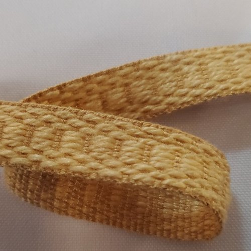 Ruban ameublement tissé 15 mm  beige foncé