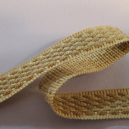 Ruban ameublement tissé 15 mm crème
