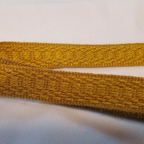 Ruban ameublement tissé 15 mm  jaune moutarde