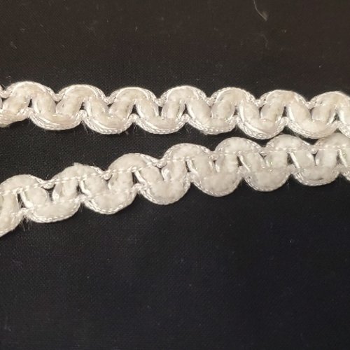 Ruban fantaisie blanc & lurex ab 10 mm