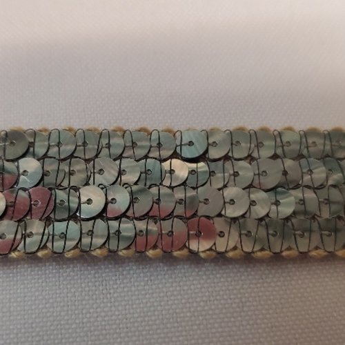 Galon sequins argentés  20 mm