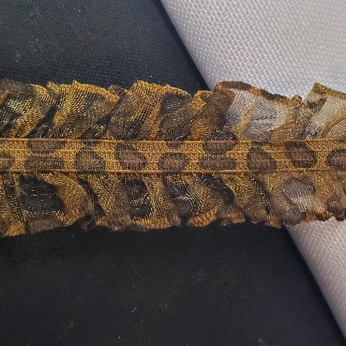 Ruban plissé froncé avec élastique central 20 mm