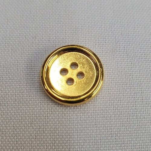 Bouton acrylique doré brillant – 4 trous 17 mm