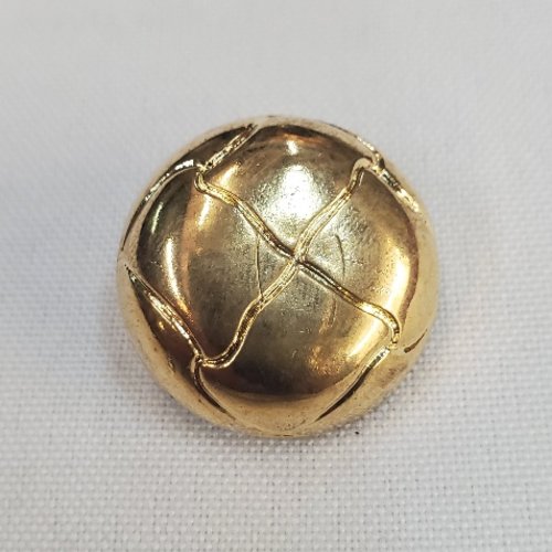 Bouton bijou acrylique doré quadrillé – 25 mm