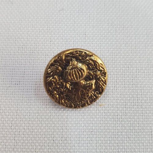 Bouton métal demi-boule doré vieilli / bronze – 15 mm