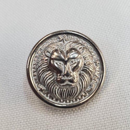 Bouton bijou acrylique argenté scintillant – 22 mm