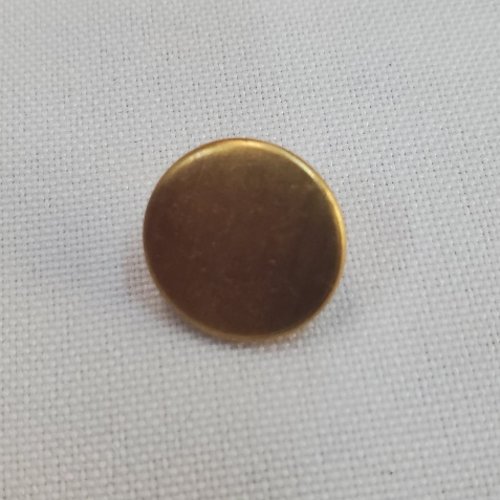 Lot de 6bouton bijou métal doré mat – 15 mm