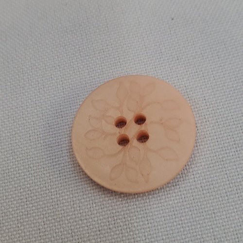 Bouton acrylique à 4 trous rose pâle 23 mm