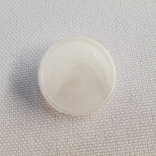 Bouton acrylique blanc & transparent - 17 mm