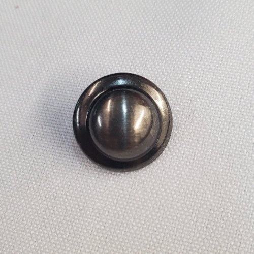Bouton métal argent vieilli - 18 mm
