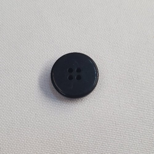 Bouton acrylique noir classique - 17 mm