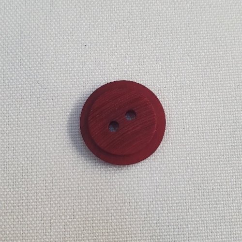 Bouton acrylique bordeaux à 2 trous - 18 et 25 mm