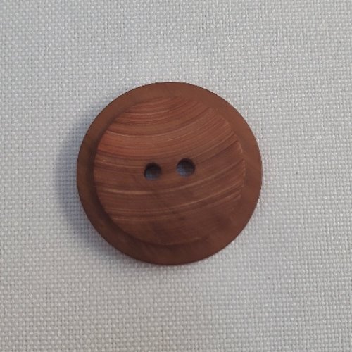 Bouton acrylique miel à 2 trous - 25 mm