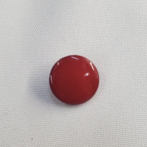 Bouton acrylique rond à queue - rouge éclatant - 15 mm