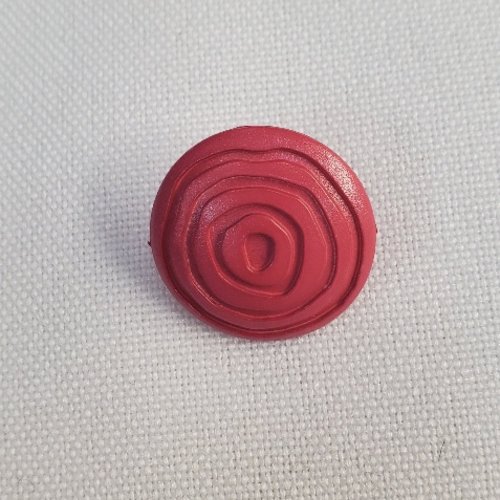 Bouton acrylique à queue "labyrinthe" - rose - 18 mm