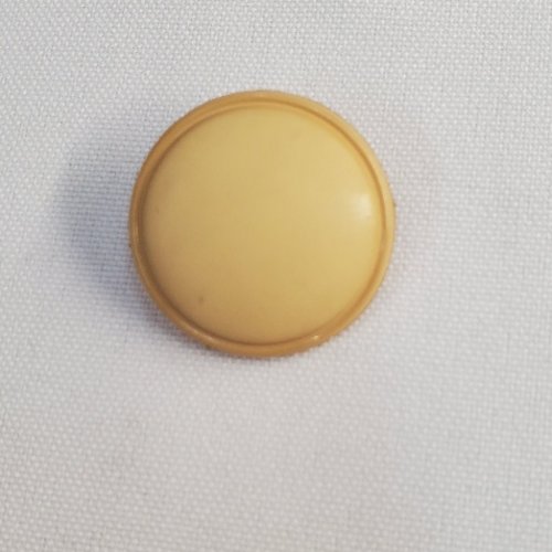 Bouton acrylique "demi-boule" - jaune ocre - 26 mm