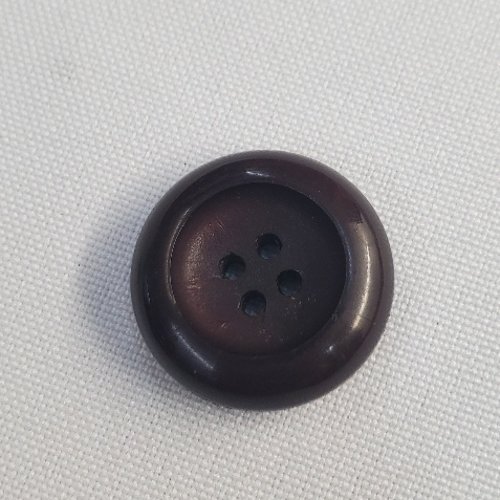 Bouton acrylique "veste" - marron chocolat - 22 mm