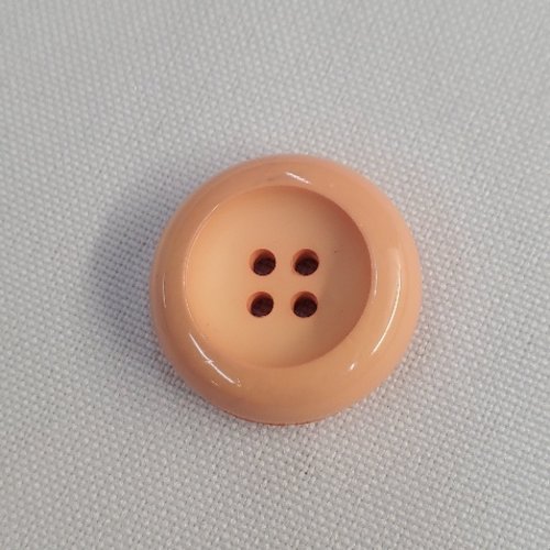 Bouton acrylique "veste" - saumon poudré - 22 mm
