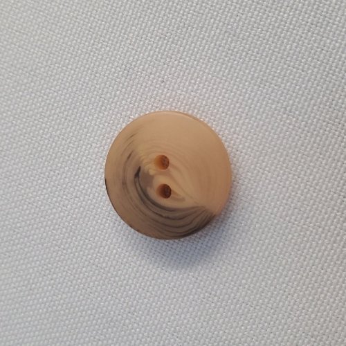 Bouton acrylique "sirocco" - saumon bicolore - 18 mm