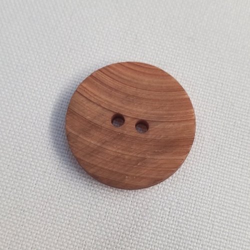 Bouton acrylique "écorce" - effet bois - 23 mm
