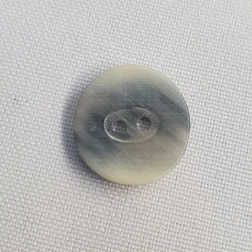 Bouton acrylique "nébuleuse" - gris marbré - 18 mm