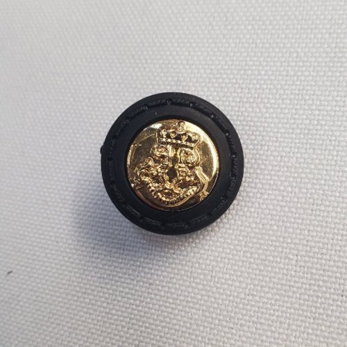 Bouton "royal" - noir & or - 22 mm & 18 mm