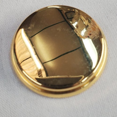 Bouton bijou géant "miroir royal" - doré - 45 mm