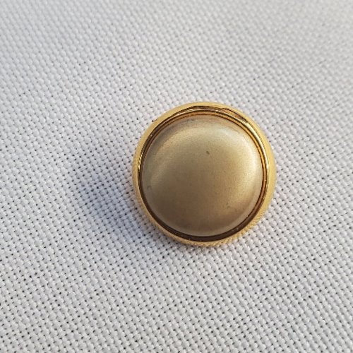 Bouton métal léger "satin doré" - finition mate - 14 mm