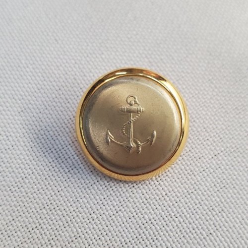 Bouton "amirauté" - doré mat & brillant - 18 mm