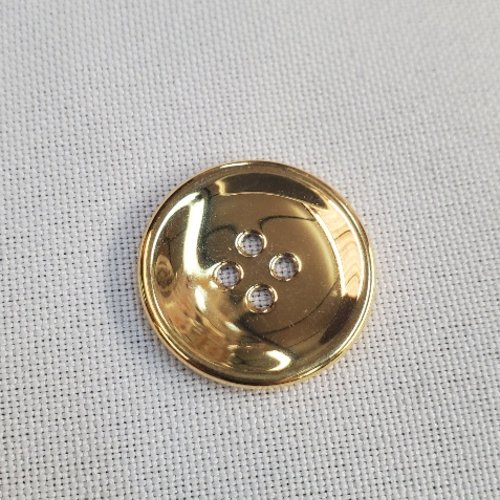 Bouton métal doré - 4 trous - 21 mm