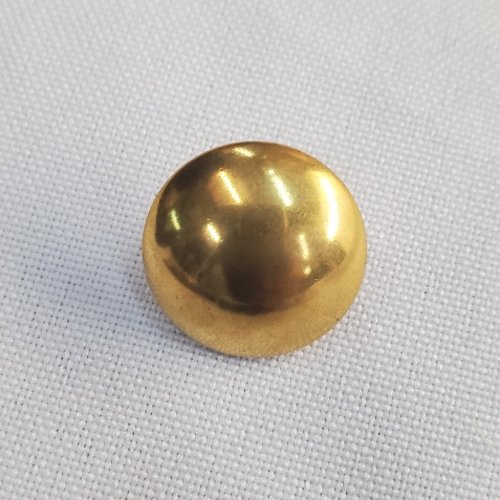 Bouton métal doré - demi-boule lisse - 18 mm