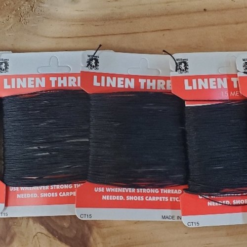 Lot 5 blisters - fil de lin câblé glacé - 75 m total