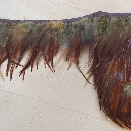 Méga lot 9,14 m - galon de plumes naturelles - hauteur 13 cm