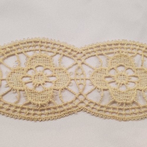 Lot 3,70 m - large entre-deux dentelle guipure écru - 80 mm