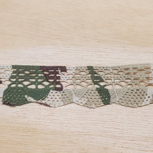 Lot 10 m - galon militaire camouflage - 30 mm - fabrication française