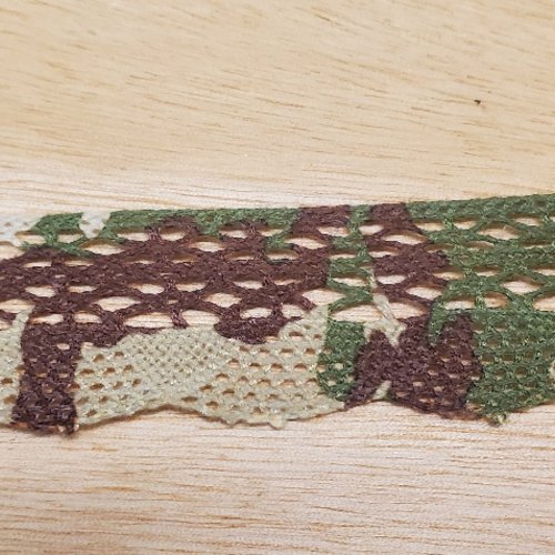 Lot 10 m - galon militaire camouflage - 30 mm - fabrication française