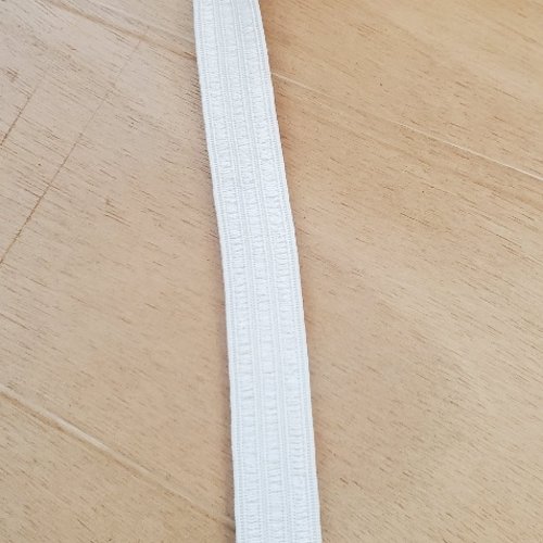 Lot 10 m – ruban élastique plat 20 mm – blanc cassé – made in france