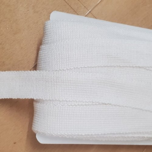 Lot 25 m ruban sangle souple – 30 mm – blanc cassé