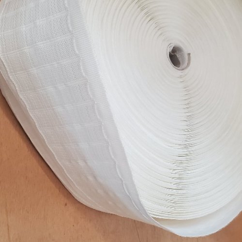 Lot 50 m galon fronceur – pour crochets flamands – 85 mm