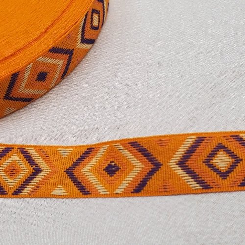 Lot 25m ruban tissé polyester – 25 mm – ultra résistant